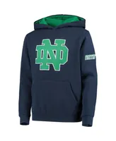 Big Boys and Girls Stadium Athletic Navy Notre Dame Fighting Irish Logo Pullover Hoodie