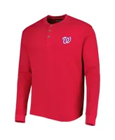 Men's Dunbrooke Washington Nationals Red Maverick Long Sleeve T-shirt