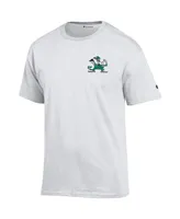 Men's Champion White Notre Dame Fighting Irish Team Stack 2-Hit T-shirt