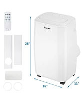 Costway Ashrae 1,0000 Btu Portable Air Conditioner Air Cooler w/Remote Control