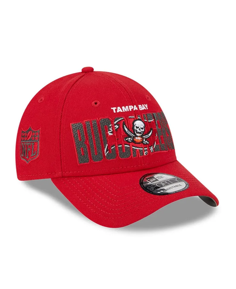 Men's New Era Red Tampa Bay Buccaneers 2023 Nfl Draft 9FORTY Adjustable Hat