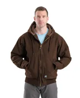 Berne Men's Highland Flex180 Washed Duck Hooded Work Jacket