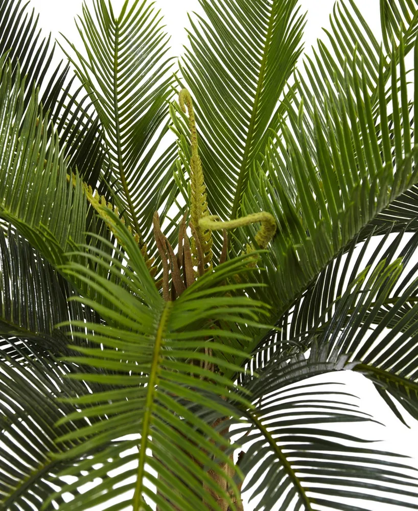 Nearly Natural 3' Cycas Artificial Tree in Wood Planter