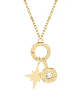 brook & york Crystal 14K Gold-Plated Emily Charm and Necklace Set