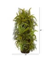 Nearly Natural 40" Mixed Forest Foliage Artificial Plant On Trunk