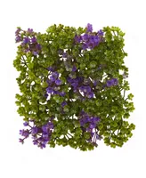 Nearly Natural 6x6" Purple and Green Clover Mat, Set of 12