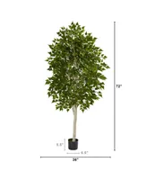 Nearly Natural 6' Birch Artificial Tree