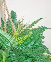 Nearly Natural Boston Fern Artificial Plant Hanging Basket