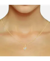 Diamond Love Knot 18" Pendant Necklace (1/4 ct. t.w.) in 14k Gold-Plated Sterling Silver - Gold