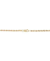 14k Gold Diamond-Cut Rope Chain 20" Necklace (2-1/2mm)