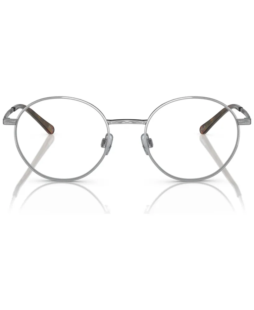 Polo Ralph Lauren Men's Round Eyeglasses, PH1217 52 - Brushed Silver