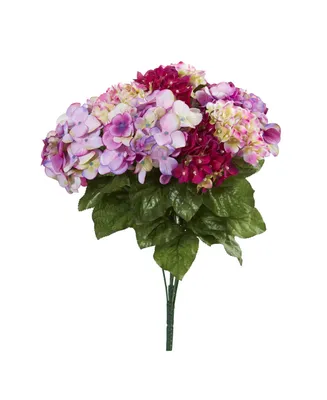 Nearly Natural 19" Hydrangea Artificial Plant, Set of 3