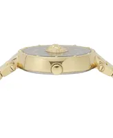 Versus Versace Moscova Women's 2 Hand Quartz Movement and Ion Plating Yellow Gold-Tone Bracelet Watch 38mm