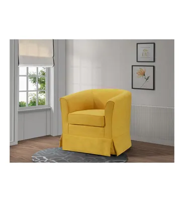 Simplie Fun Tucker Woven Fabric Swivel Barrel Chair