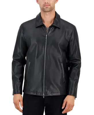 Alfani Men's Faux-Leather Jacket, Created for Macy's