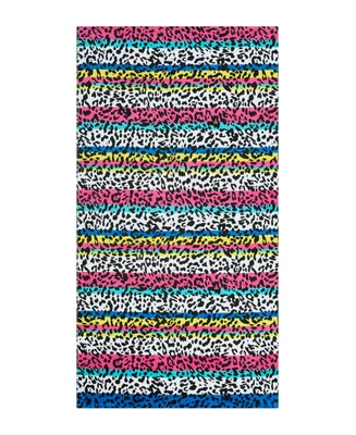 Jessica Simpson Leopard Wild Side Cotton Beach Towel, 36" x 68"