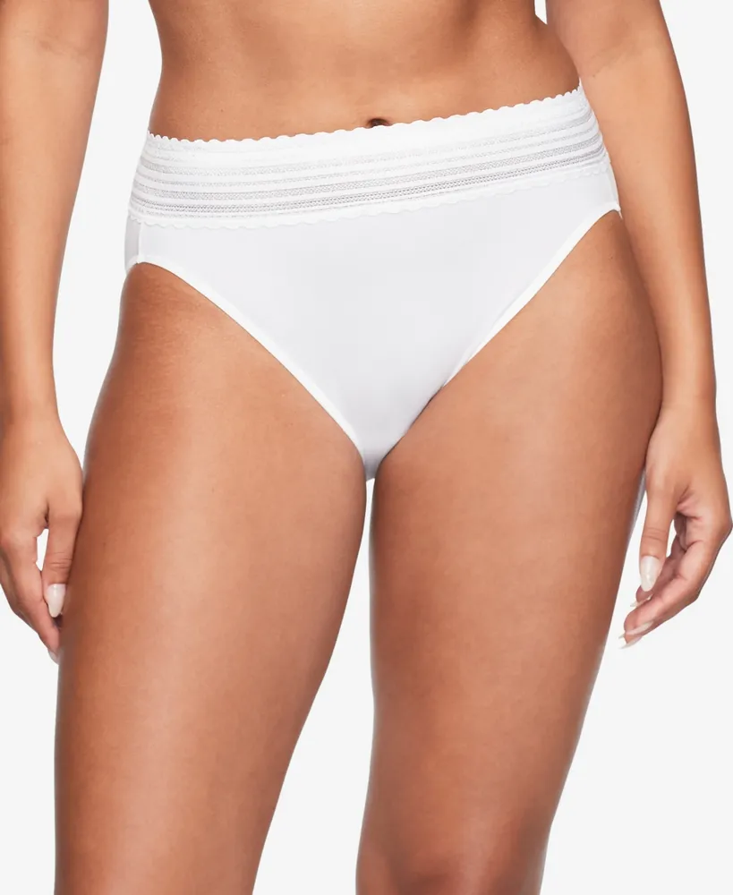 Warners No Pinching Problems Dig-Free Comfort Waist with Lace Microfiber Hi-Cut 5109