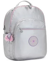 Kipling Seoul Extra Large Candy Metal Nylon 17" Laptop Backpack