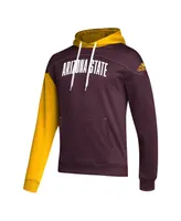 Men's adidas Maroon Arizona State Sun Devils Block Stadium Pullover Hoodie