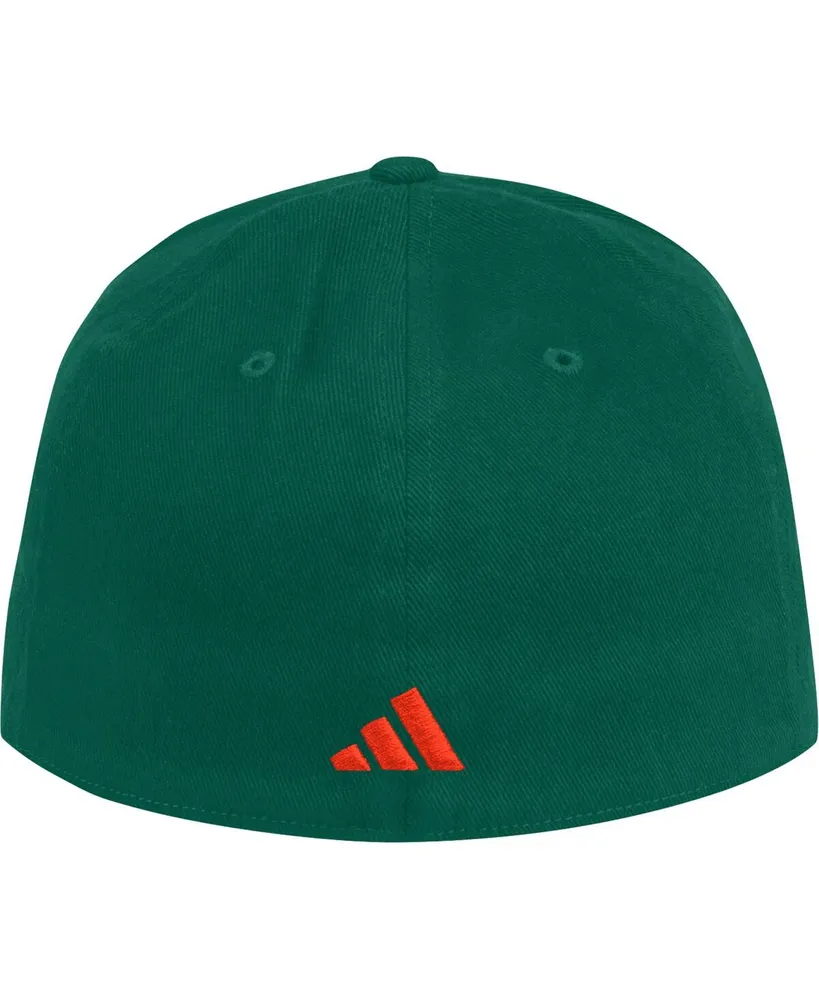 Men's adidas Green Miami Hurricanes Vault Slouch Flex Hat