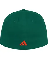 Men's adidas Green Miami Hurricanes Vault Slouch Flex Hat