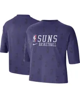 Women's Nike Purple Phoenix Suns Allover Nba Logo Boxy T-shirt