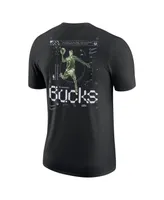 Men's Nike Black Milwaukee Bucks Courtside Air Traffic Control Max90 T-shirt