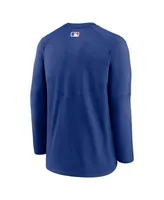 Men's Nike Royal Chicago Cubs Authentic Collection Logo Performance Long Sleeve T-shirt