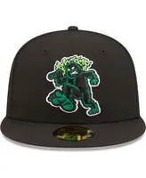 Men's New Era Black Eugene Emeralds Authentic Collection 59FIFTY Fitted Hat