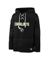 Men's '47 Brand Black Charlotte Hornets 2022/23 Pregame Mvp Lacer Pullover Hoodie - City Edition