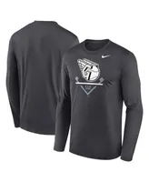 Men's Nike Anthracite Cleveland Guardians Icon Legend Performance Long Sleeve T-shirt