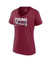 Women's Fanatics Burgundy Colorado Avalanche 2022 Stanley Cup Champions Plus Hometown V-Neck T-shirt