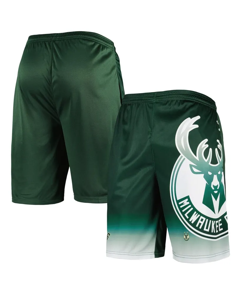 Men's Fanatics Hunter Green Milwaukee Bucks Graphic Shorts