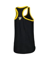 Women's G-iii 4Her by Carl Banks Black Pittsburgh Penguins First Base Racerback Scoop Neck Tank Top