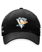 Men's Fanatics Black Pittsburgh Penguins Team Logo Pride Adjustable Hat