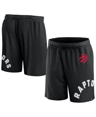 Men's Fanatics Black Toronto Raptors Free Throw Mesh Shorts