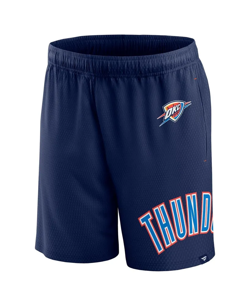 Men's Fanatics Navy Oklahoma City Thunder Free Throw Mesh Shorts