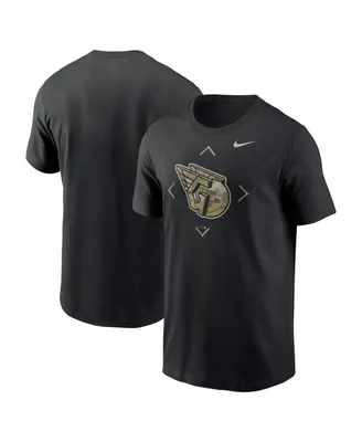 Men's Nike Black Cleveland Guardians Camo Logo T-shirt