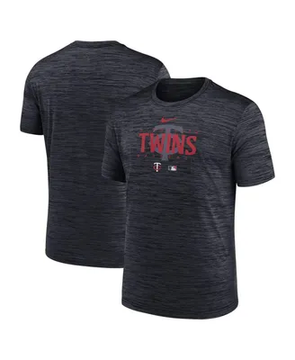 Men's Nike Minnesota Twins Charcoal Authentic Collection Velocity Performance Practice T-shirt
