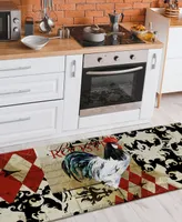 D Style Vertes Kitchen VRT3 2'3" x 7'6" Runner Area Rug