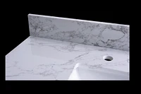 49 X 22 Bathroom Stone Vanity Top Engineered Stone Carrara Marble With Rectangle Only the countertop）