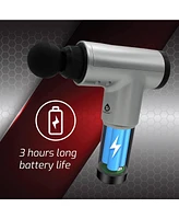 Pursonic Deep Tissue Massage Gun: Cordless, rechargeable, 6-speed massager for deep muscle relief. 3-hour battery life.