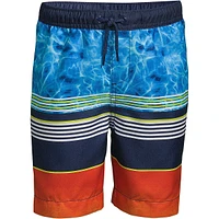 Lands' End Big Boys Husky Printed Swim Trunks