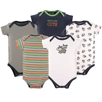 Luvable Friends Baby Boys Cotton Bodysuits 5pk