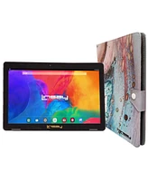 Linsay New 10.1" Tablet Octa Core 128GB Bundle with Space Marble Case Newest Android 13