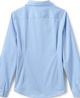 Lands' End Big Girls No Gape Long Sleeve Stretch Shirt