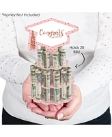 Big Dot of Happiness Rose Gold Grad Diy Graduation Party Money Holder Gift Cash Cake - Assorted Pre