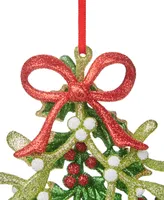 Holiday Lane Christmas Cheer Glittered Foliage Ornament, Created for Macy's