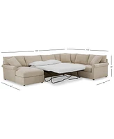 Wrenley 138" 5-Pc. Fabric Modular Sleeper Chaise Sectional Sofa, Created for Macy's