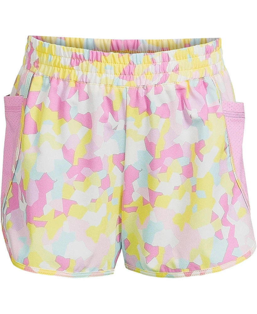 Lands' End Girls Athletic Side Pocket Active Shorts